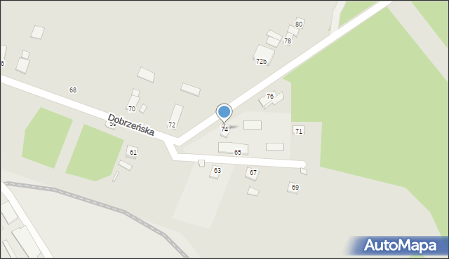 Opole, Dobrzeńska, 74, mapa Opola