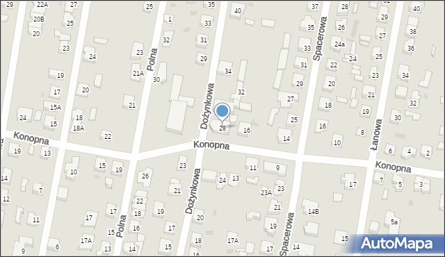 Ostrów Wielkopolski, Dożynkowa, 28, mapa Ostrów Wielkopolski