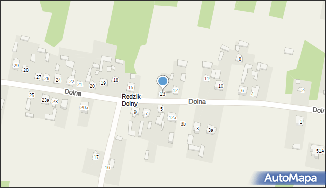 Parszów, Dolna, 13, mapa Parszów