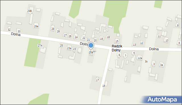 Parszów, Dolna, 20a, mapa Parszów