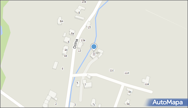 Pieszyce, Dolna, 11, mapa Pieszyce