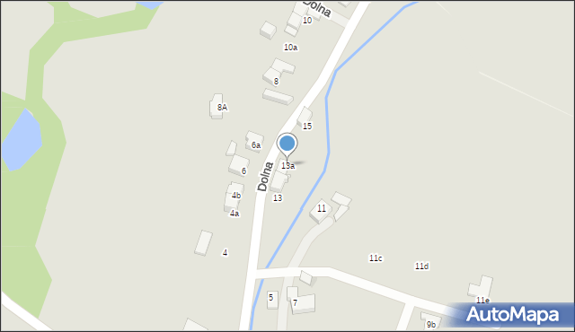 Pieszyce, Dolna, 13a, mapa Pieszyce