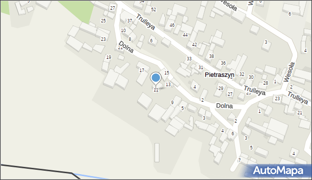 Pietraszyn, Dolna, 11, mapa Pietraszyn