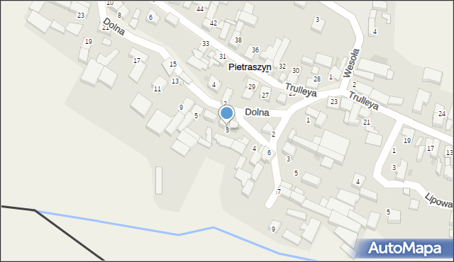 Pietraszyn, Dolna, 3, mapa Pietraszyn