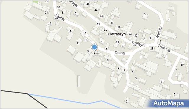 Pietraszyn, Dolna, 5, mapa Pietraszyn