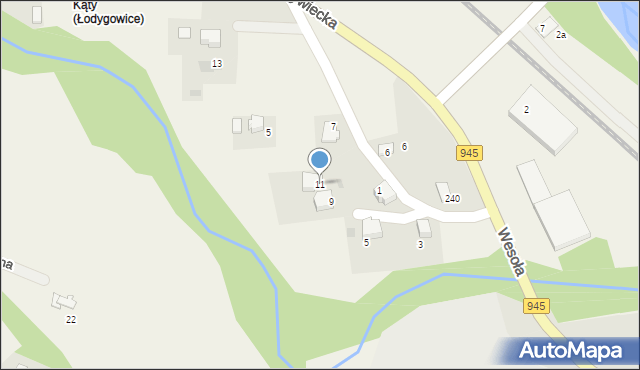 Pietrzykowice, Dojazdowa, 11, mapa Pietrzykowice