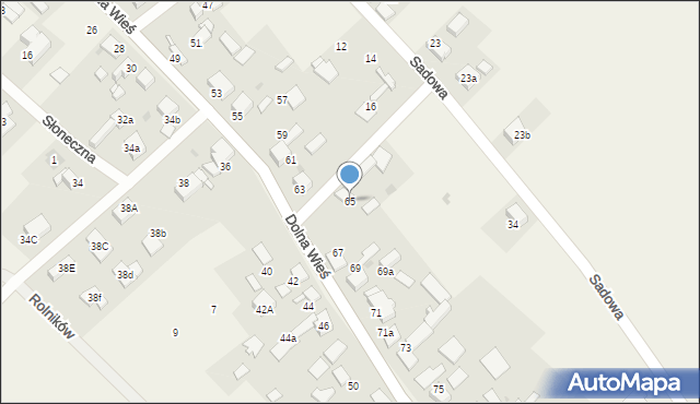 Pilchowice, Dolna Wieś, 65, mapa Pilchowice