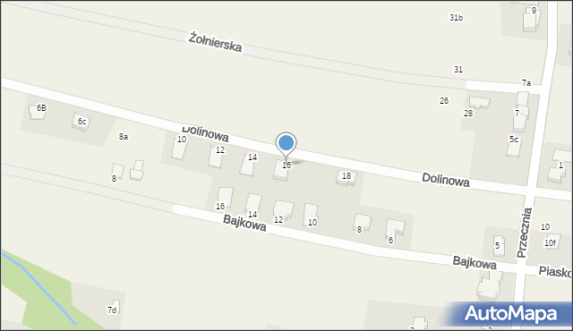 Pisarzowice, Dolinowa, 16, mapa Pisarzowice