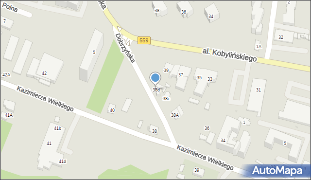 Płock, Dobrzyńska, 38d, mapa Płock