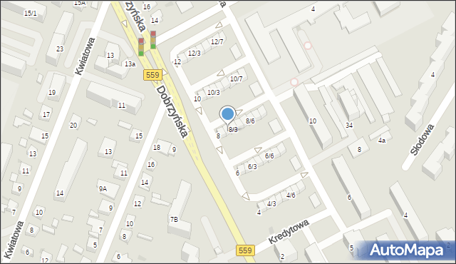 Płock, Dobrzyńska, 8/2, mapa Płock