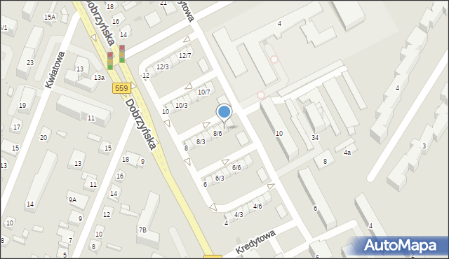 Płock, Dobrzyńska, 8/7, mapa Płock