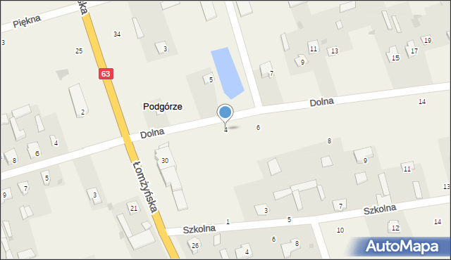 Podgórze, Dolna, 4, mapa Podgórze