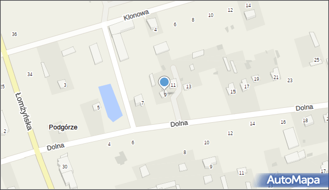 Podgórze, Dolna, 9, mapa Podgórze