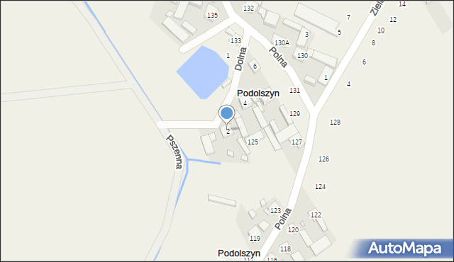 Podolszyn, Dolna, 2, mapa Podolszyn