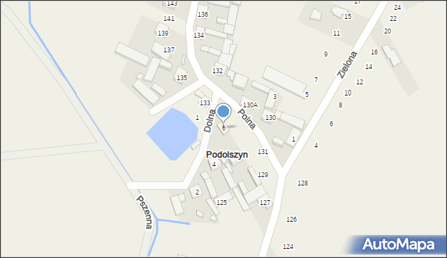 Podolszyn, Dolna, 6, mapa Podolszyn