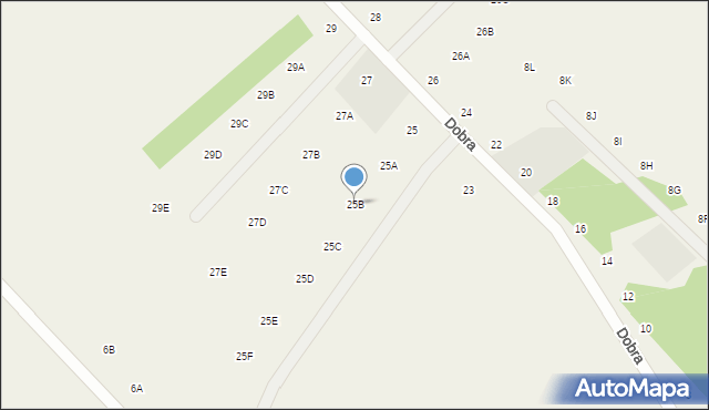 Pomlewo, Dobra, 25B, mapa Pomlewo