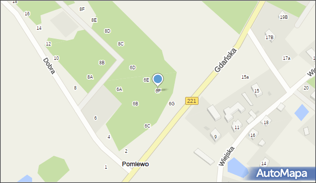Pomlewo, Dobra, 6F, mapa Pomlewo