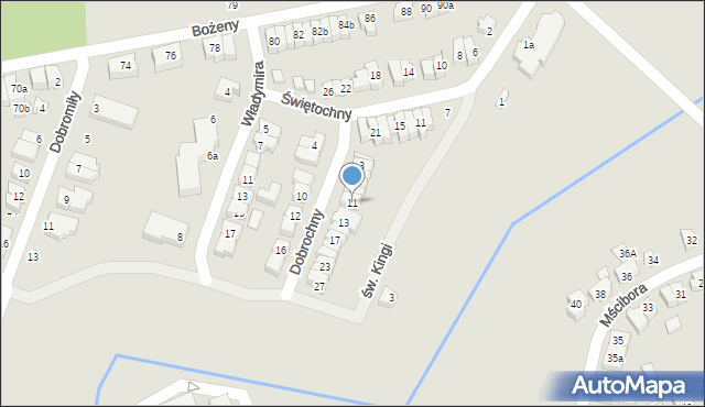 Poznań, Dobrochny, 11, mapa Poznania