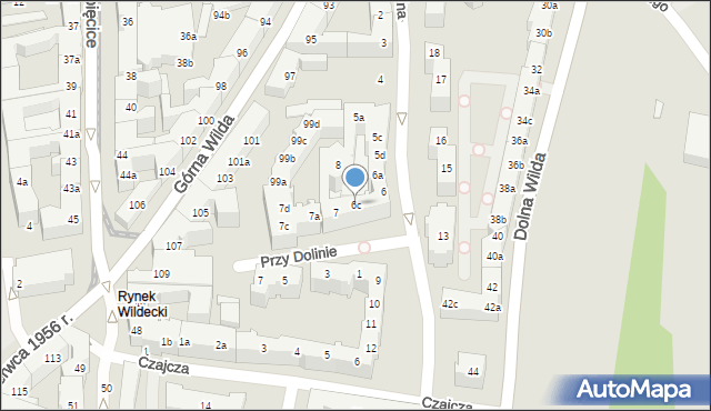 Poznań, Dolina, 6c, mapa Poznania