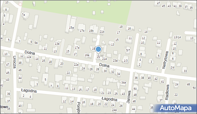 Poznań, Dolna, 21, mapa Poznania