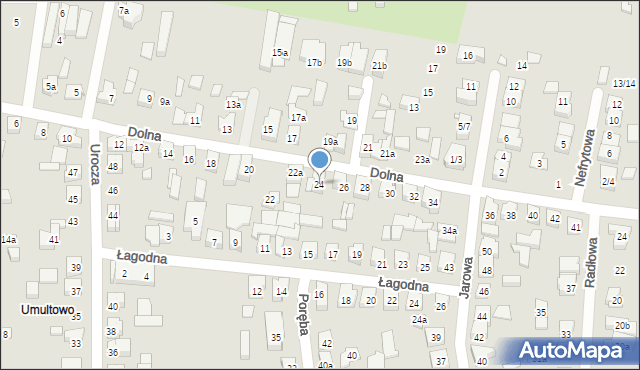 Poznań, Dolna, 24, mapa Poznania