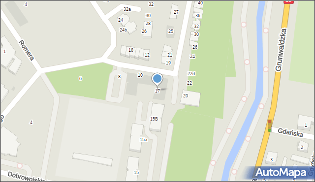 Pruszcz Gdański, Dobrowolskiego Antoniego, 17, mapa Pruszcz Gdański