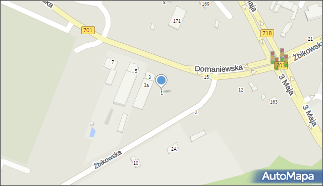 Pruszków, Domaniewska, 1, mapa Pruszków