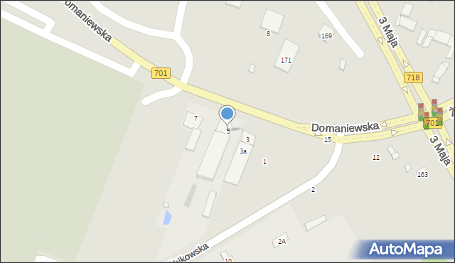 Pruszków, Domaniewska, 5, mapa Pruszków