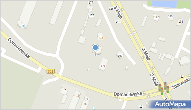 Pruszków, Domaniewska, 8, mapa Pruszków