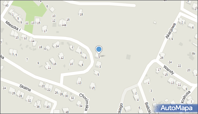 Przemyśl, Domowa, 1, mapa Przemyśla