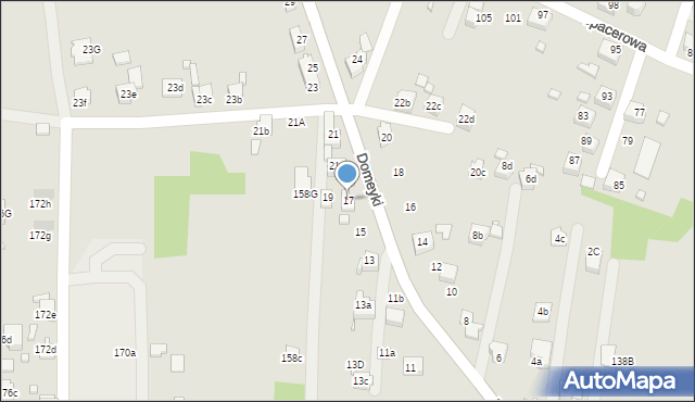 Radlin, Domeyki Ignacego, 17, mapa Radlin