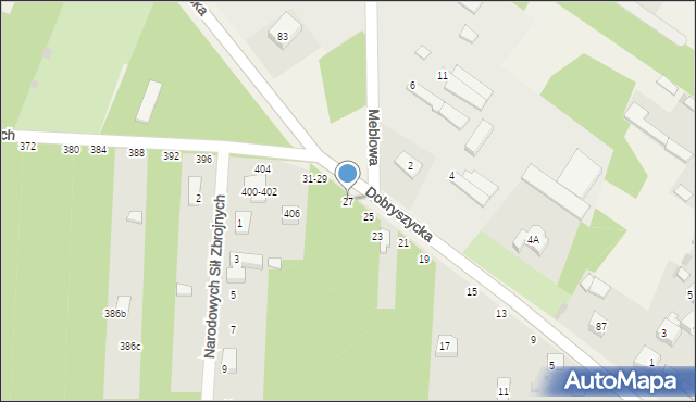 Radomsko, Dobryszycka, 27, mapa Radomsko