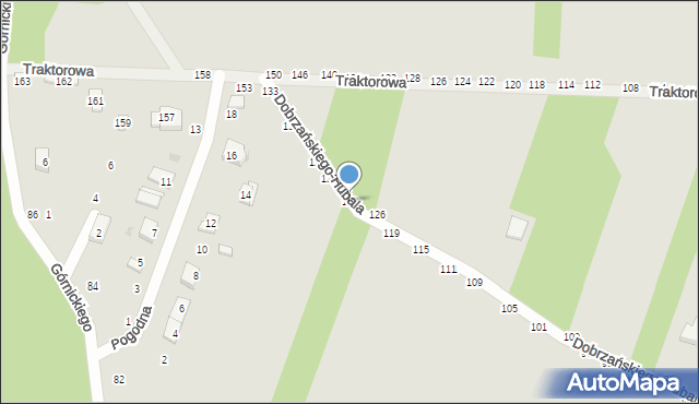 Radomsko, Dobrzańskiego-Hubala Henryka, mjr., 123, mapa Radomsko