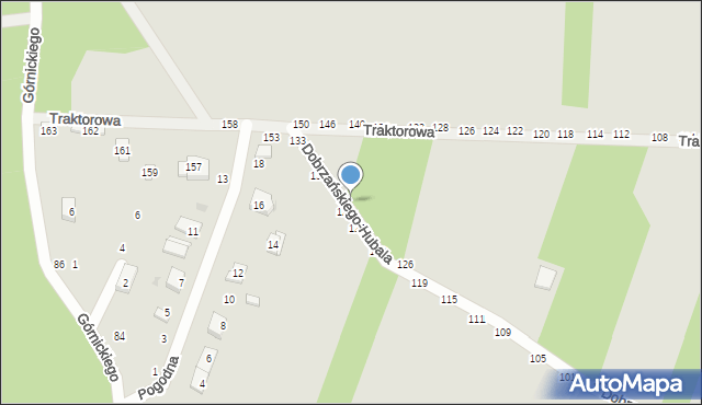 Radomsko, Dobrzańskiego-Hubala Henryka, mjr., 132, mapa Radomsko