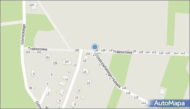 Radomsko, Dobrzańskiego-Hubala Henryka, mjr., 133, mapa Radomsko