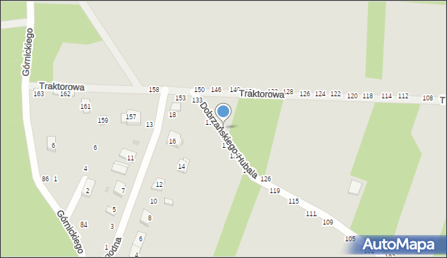 Radomsko, Dobrzańskiego-Hubala Henryka, mjr., 134, mapa Radomsko