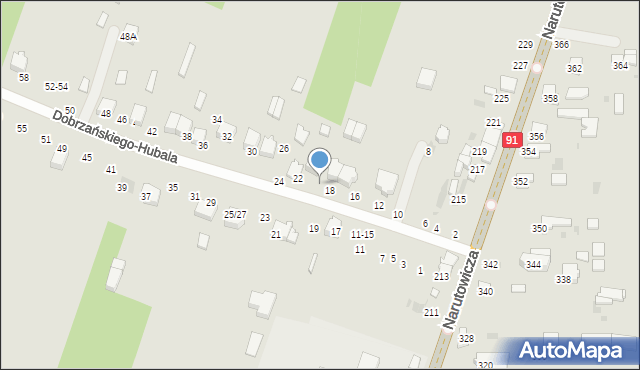 Radomsko, Dobrzańskiego-Hubala Henryka, mjr., 20, mapa Radomsko