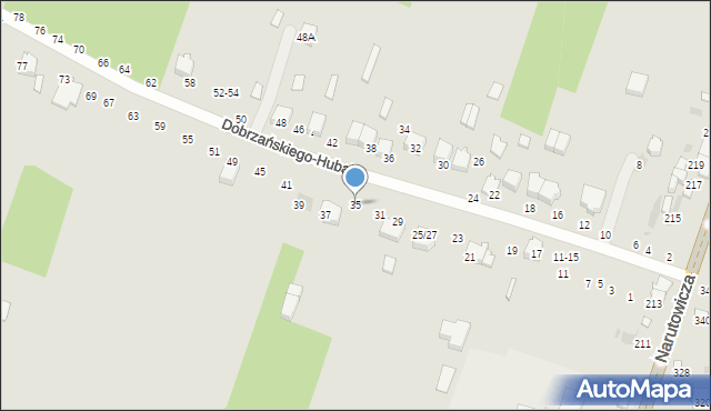 Radomsko, Dobrzańskiego-Hubala Henryka, mjr., 35, mapa Radomsko