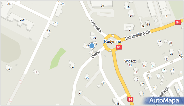 Radymno, Dolna, 2, mapa Radymno