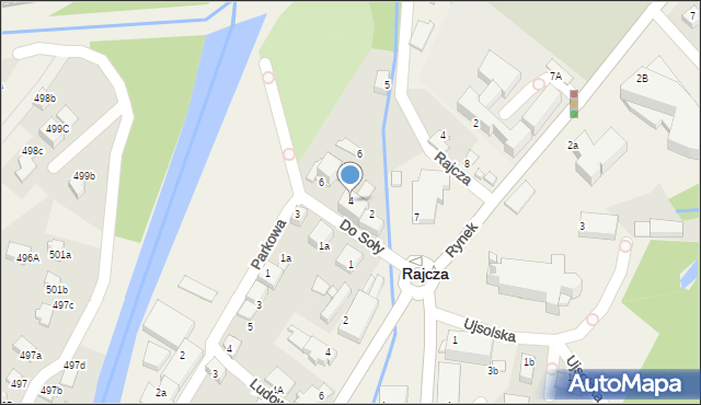 Rajcza, Do Soły, 4, mapa Rajcza