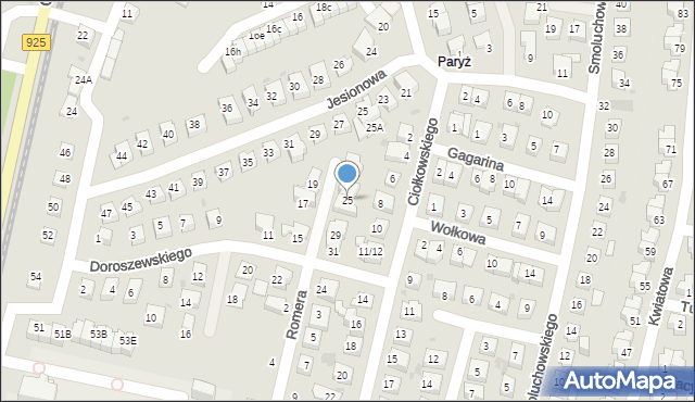 Ruda Śląska, Doroszewskiego Witolda, 25, mapa Rudy Śląskiej