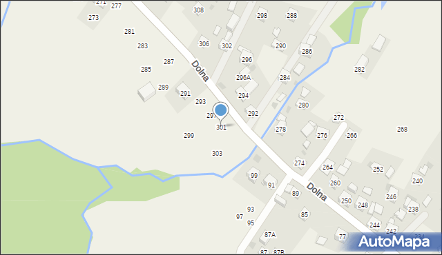 Rudnik, Dolna, 301, mapa Rudnik