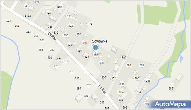 Rudnik, Dolna, 310, mapa Rudnik