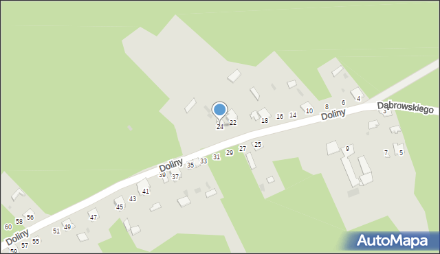 Rudnik nad Sanem, Doliny, 24, mapa Rudnik nad Sanem