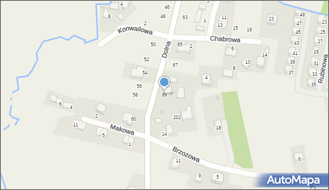 Rybna, Dolna, 69, mapa Rybna