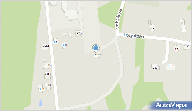 Rybnik, Dożynkowa, 21, mapa Rybnika