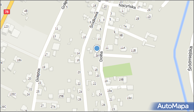 Rybnik, Dolna, 14, mapa Rybnika