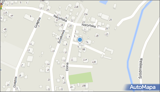 Rybnik, Dolna, 9A, mapa Rybnika