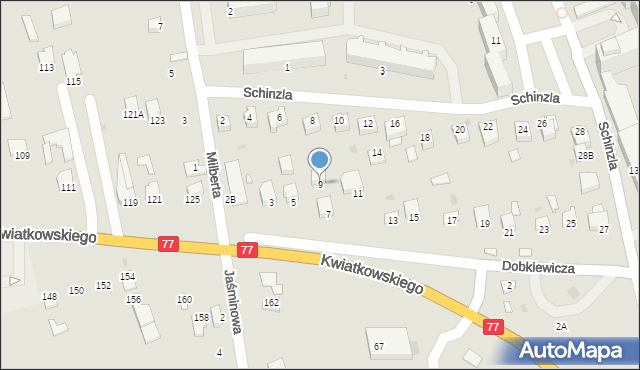 Sandomierz, Dobkiewicza Aleksandra, dr., 9, mapa Sandomierza