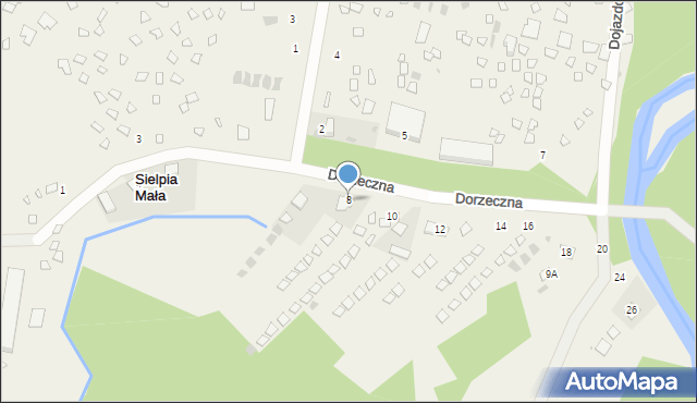 Sielpia Wielka, Dorzeczna, 8, mapa Sielpia Wielka